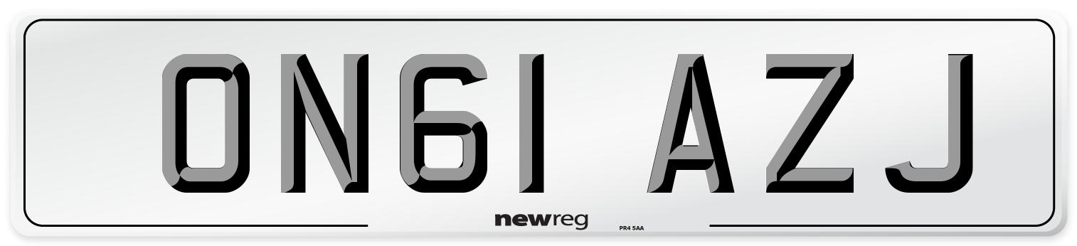 ON61 AZJ Number Plate from New Reg